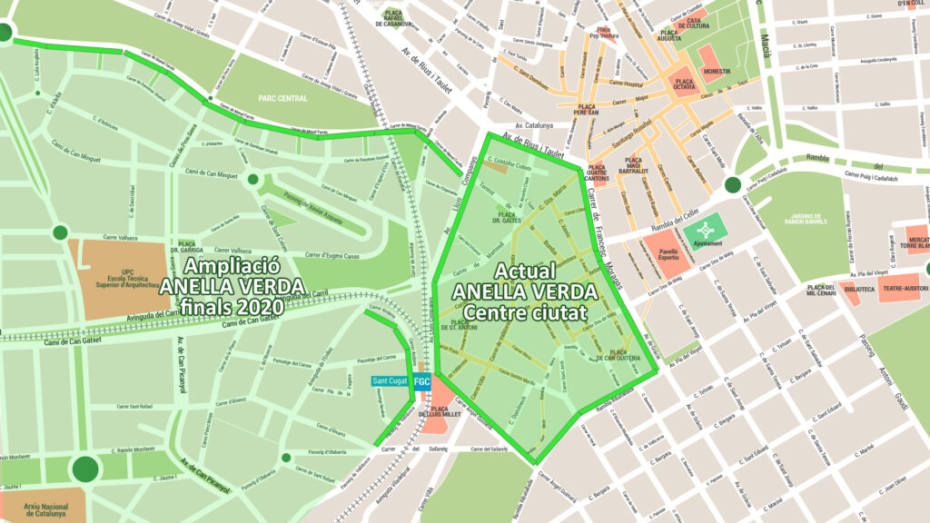 mapa anella verda ampliacio expansio 2020
